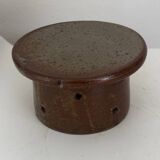 Glazed pottery water butter dish