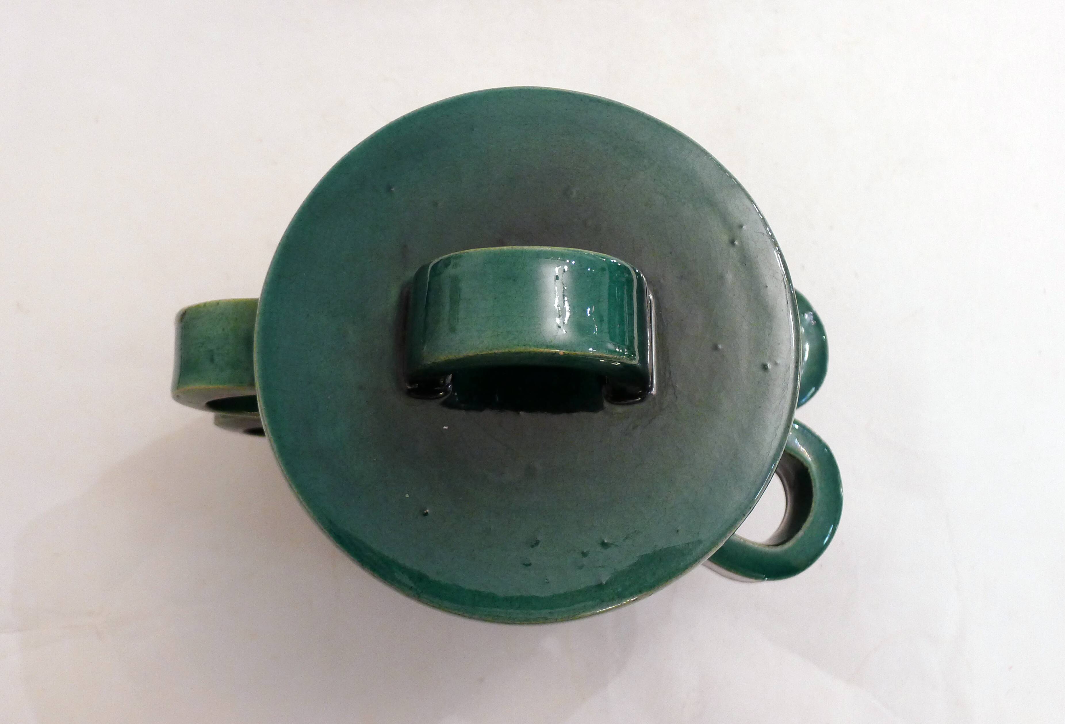 Large covered pot L. Giraud Vallauris mid-century