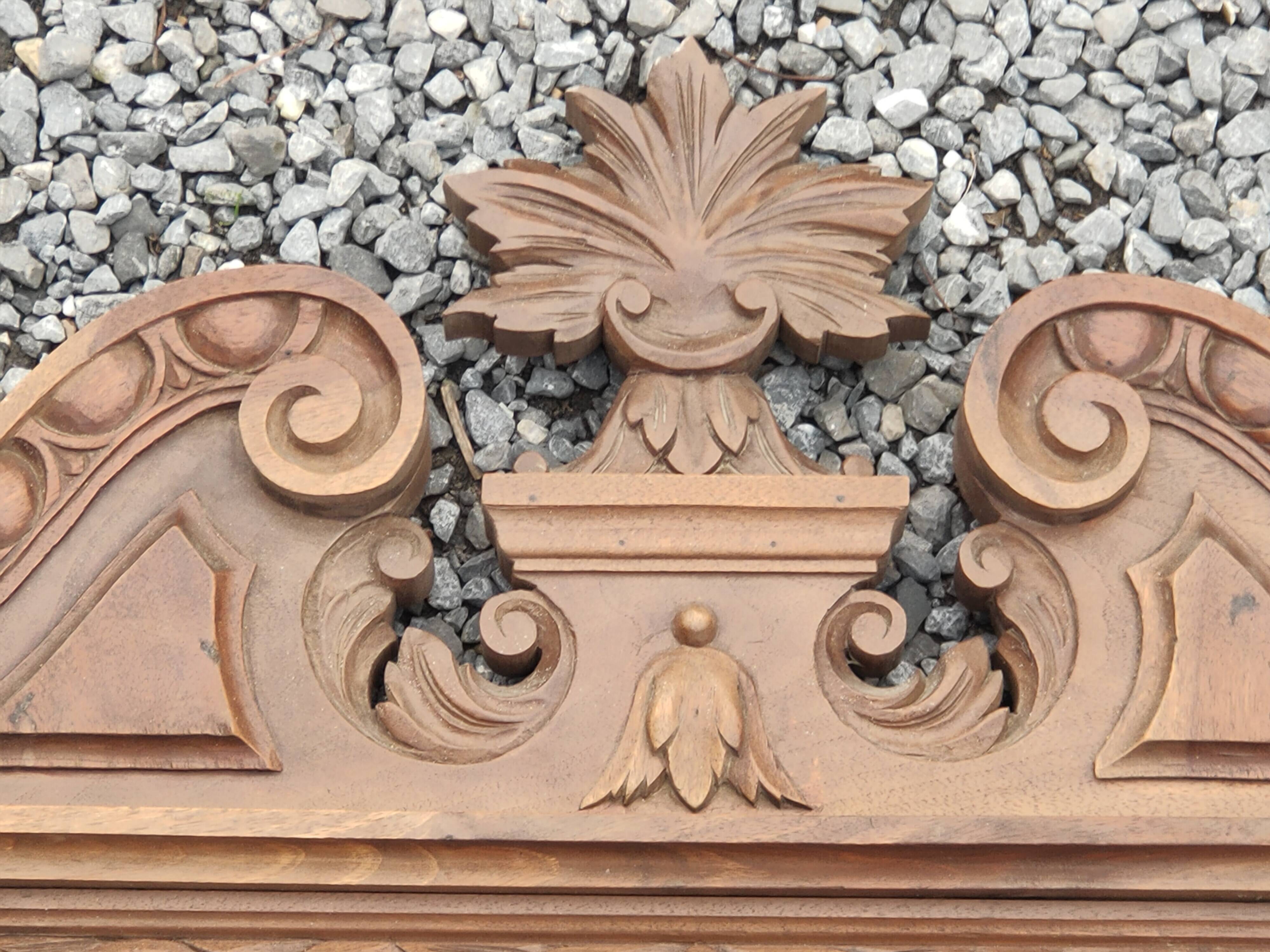 Ancient walnut pediment