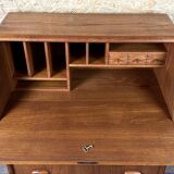 60s 70s teak secretary chest of drawers Danish Modern by Dyrlund Denmark