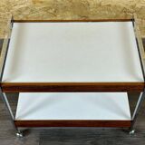 60s 70s serving trolley dinette made of teak & chrome Danish Modern Design