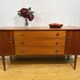 Mid Century Retro Teak Small Sideboard by Schreiber (Circa 1960)  A stylish