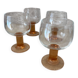 set of 4 new Luminarc stemmed glasses / Arques glassworks