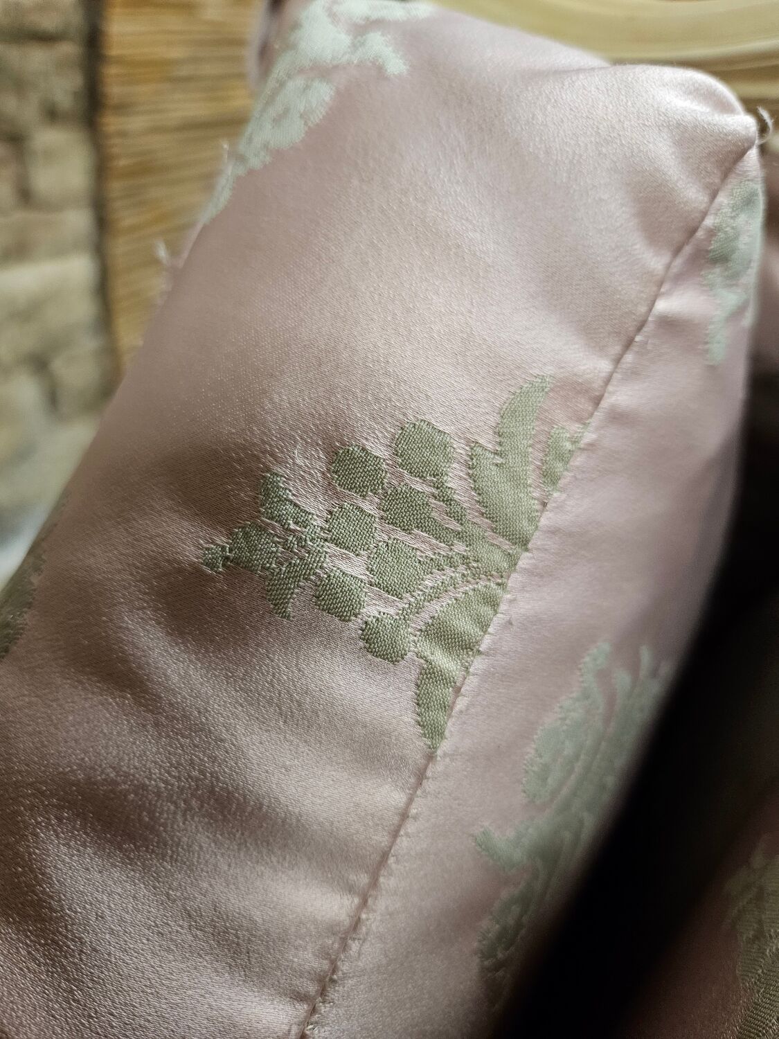 Pair of 1960s silk bergère armchairs