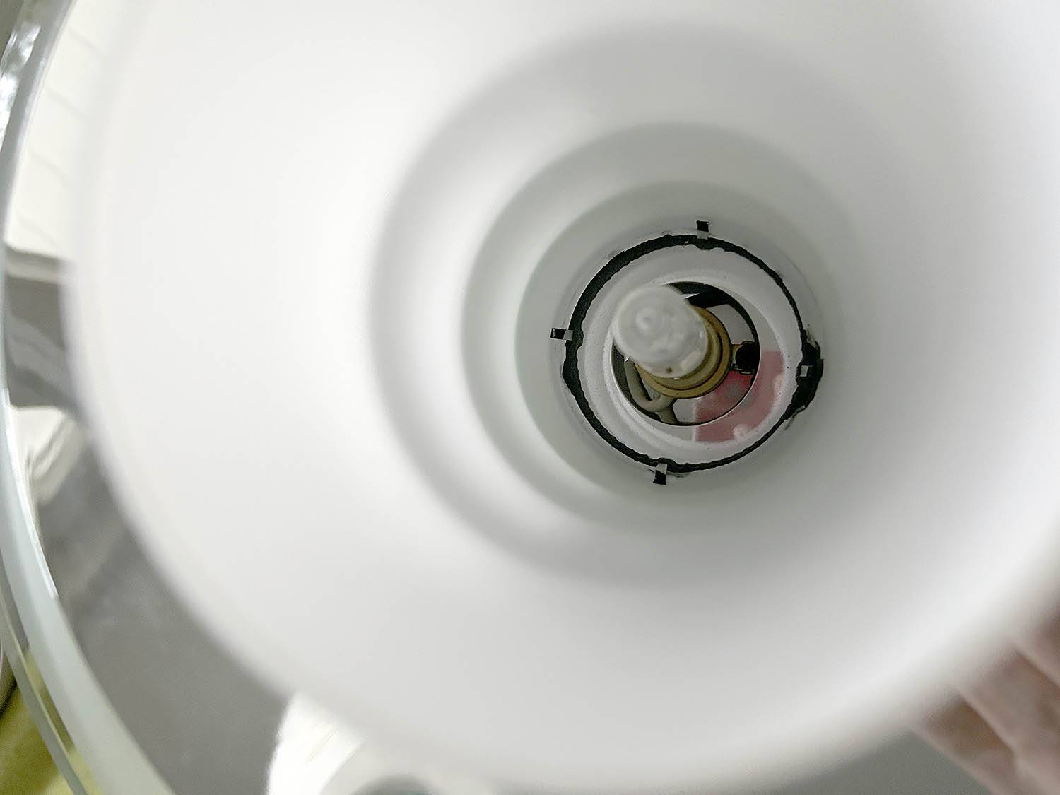 Vintage 50s Blue Glass Wall Lamp