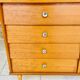 Large vintage chest of drawers with 4 drawers and oak storage, circa 1960s.