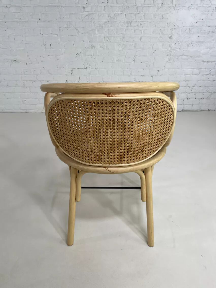 Fauteuil en rotin et cannage