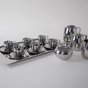 Service à café et à thé, design italien, années 1980, fabriqué en Italie.