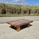 150 cm vintage solid oak rustic brutalist wabi sabi beam coffee table