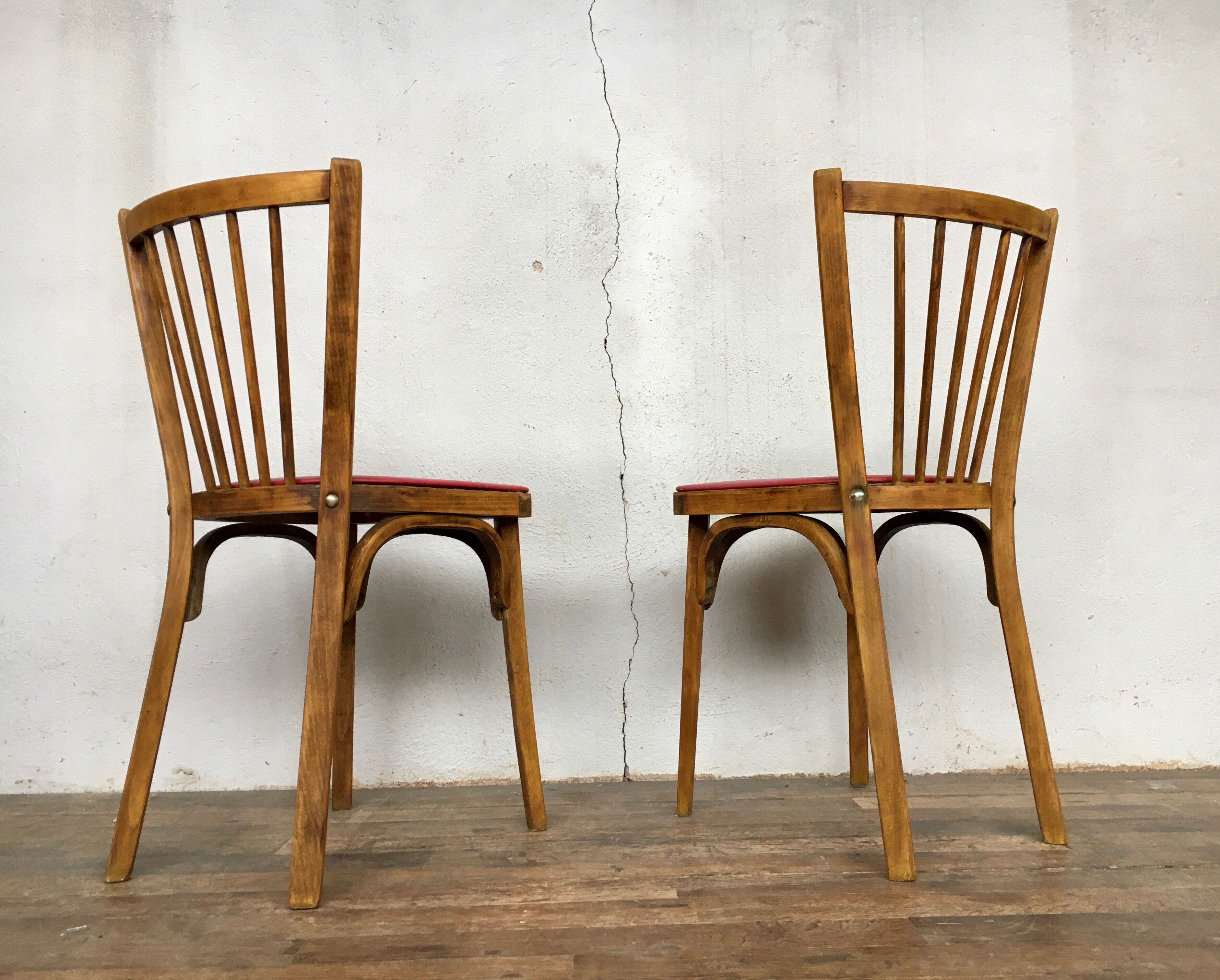 Pair of baumann bistro chairs