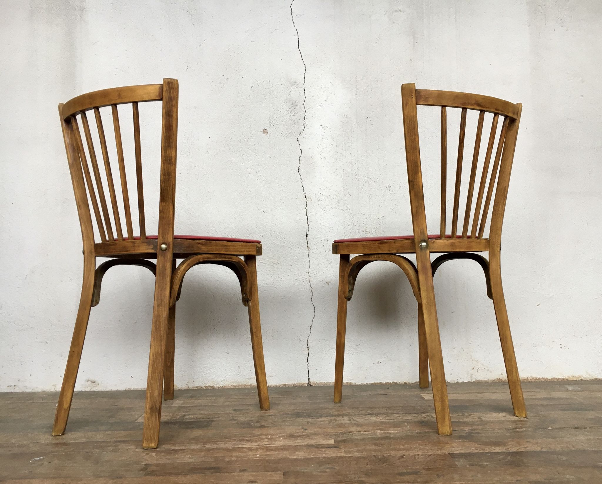 Pair of baumann bistro chairs