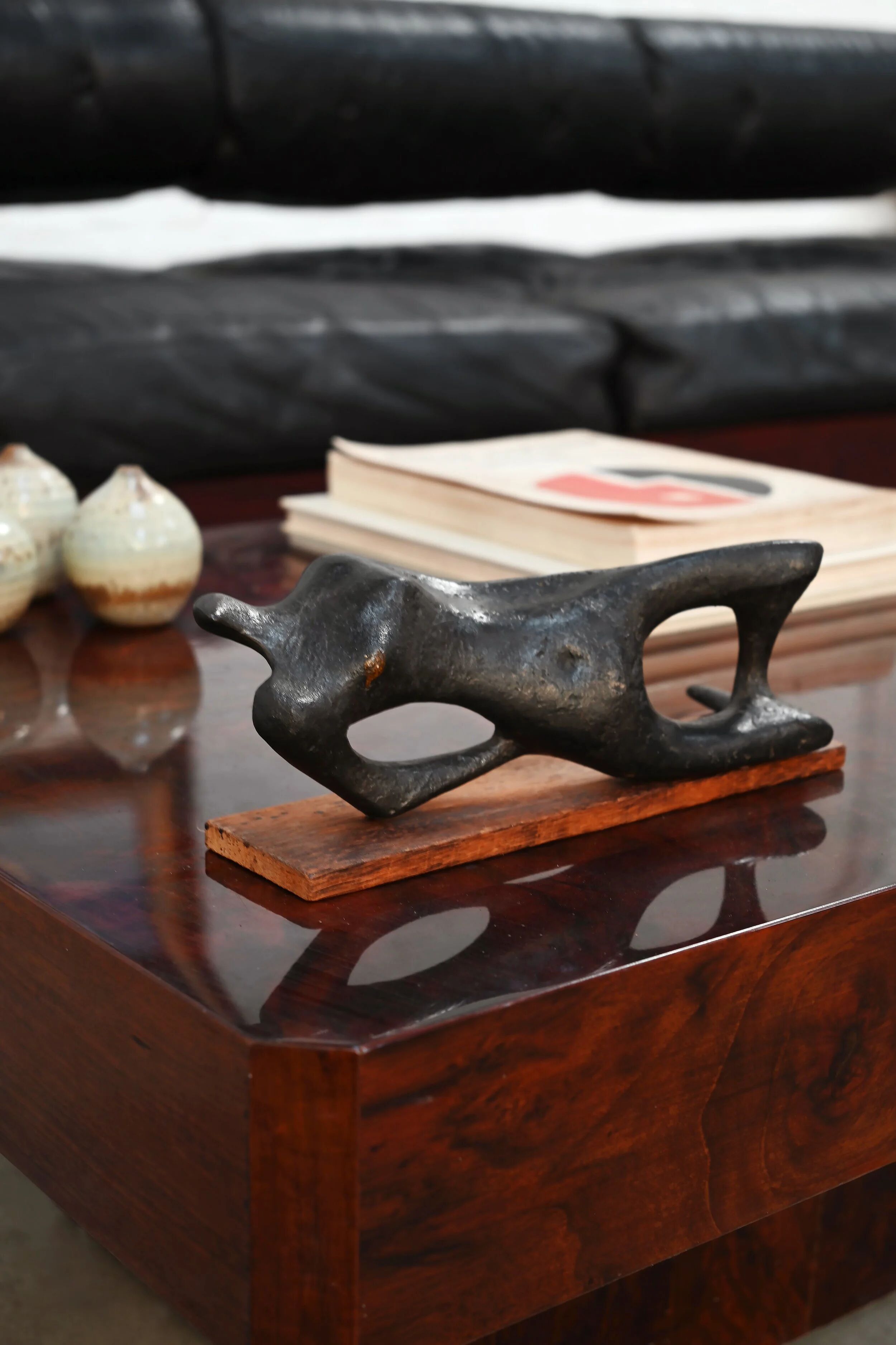 Marc de Bruyn (1924–2009) — Bronze abstract female sculpture