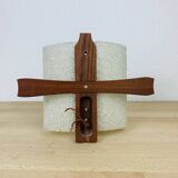 Scandinavian teak perspex wall light from the 60s