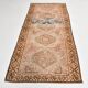 4x8 Brown Cream Geometric Vintage Rug, 112x241Cm