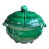 green earthenware soup tureen