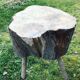 Solid wooden log console table