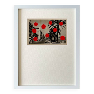 Nice - Collage sur carte postale