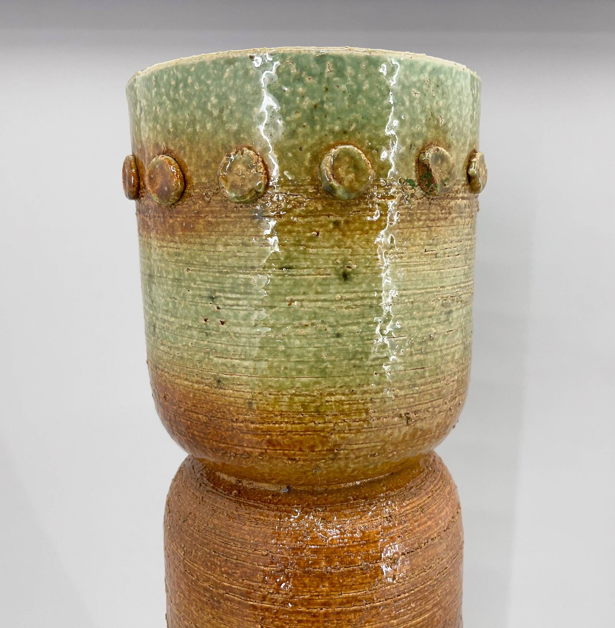 Artistic Mid-Century Ceramic Vase, Czechoslovakia