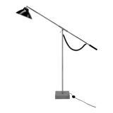 1960's italian adjustable chrome & marble floor lamp