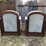 Duo de fauteuils club vintage