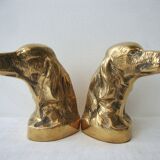 Brass cockers dog bookends