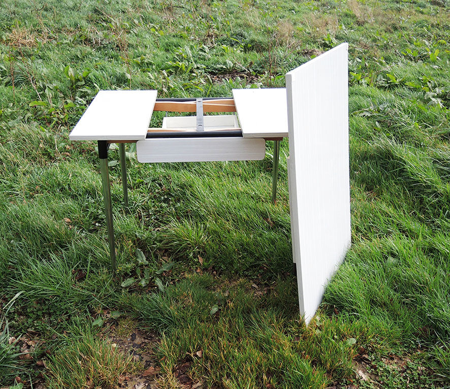 Old Formica Table & 3 Matching Seats