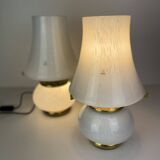Set of Two F.Fabbian Murano Table Lamp from 1970'
