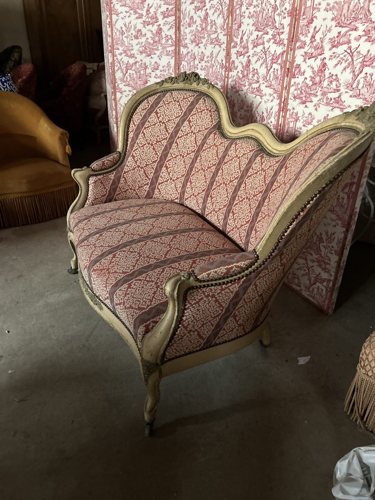 Antique Louis XV style bench – Napoleonic III period