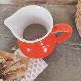 Small red enameled ceramic pitcher Emile Henry