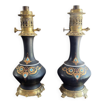 Pair of Napoleon III lamps