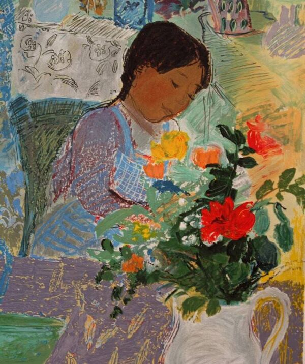 Nancy Delouis : Rêve de petite fille, lithographie originale signée