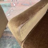 Pair of vintage brown armchairs circa 1970