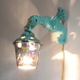 Ceramic Seahorse Lantern from Vietri Sul Mare, Italy 1960S.