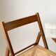 Pair folding chairs caning