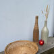 Rattan basket or vintage wicker braided or basket