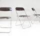 Plia folding chairs by Giancarlo Piretti to Castelli Italy 60s