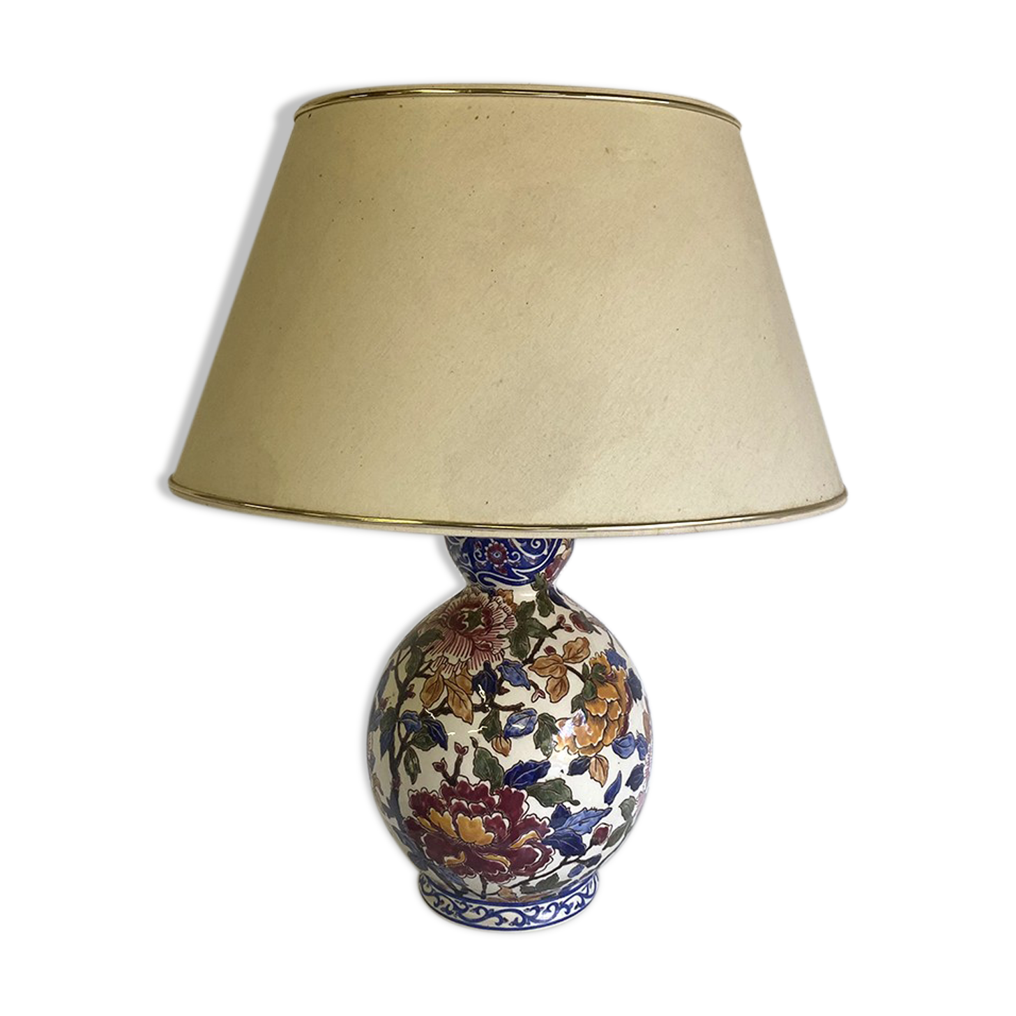 70's vintage Gien earthenware lamp