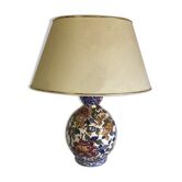 70's vintage Gien earthenware lamp