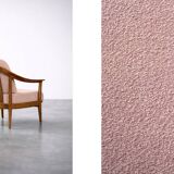 Vintage Mid-Century Modern Wood and Fabric Armchairs from W. Knoll, Set of 2