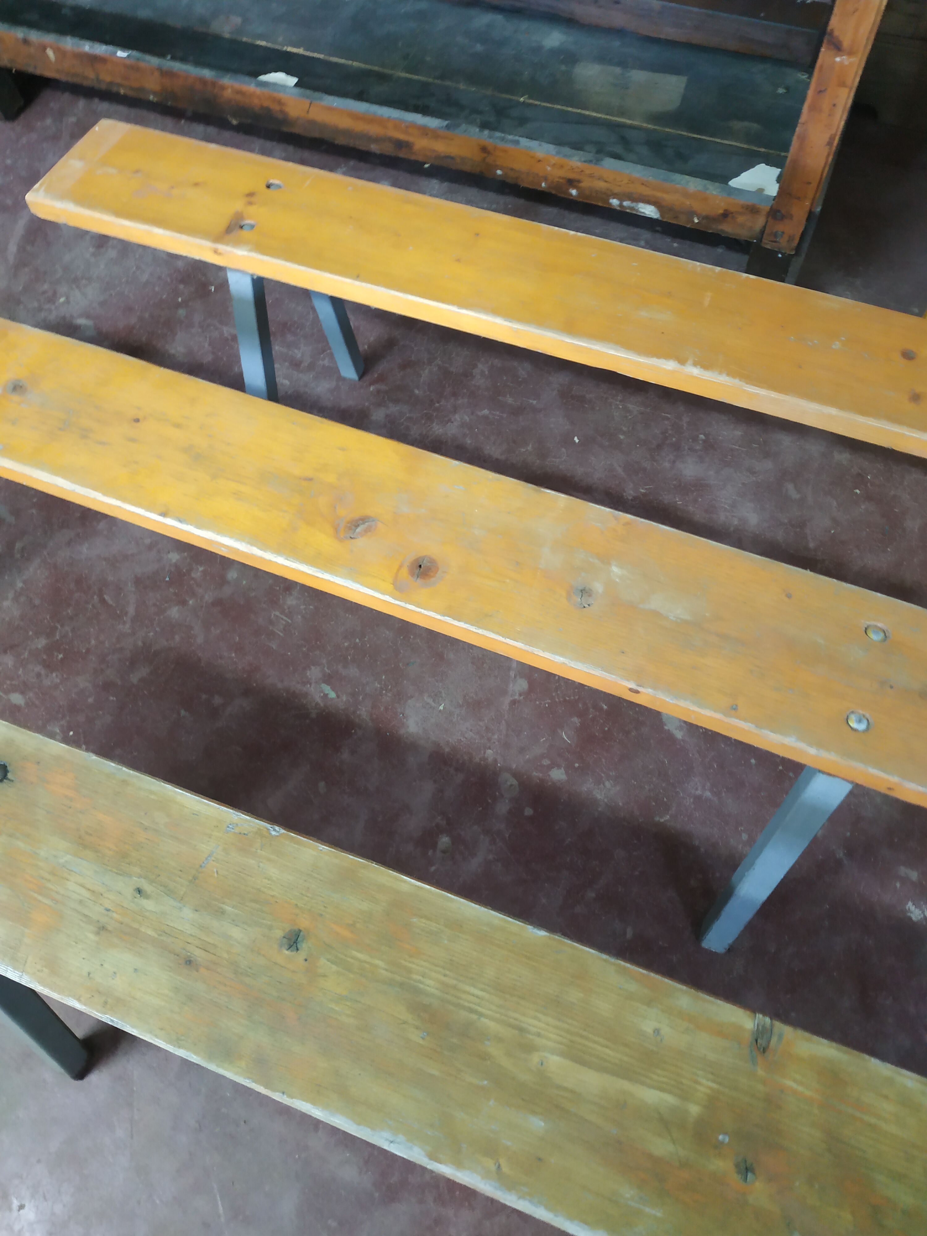 Lot of 4 industrial benches
