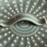 Superb Korean celadon flat soup tureen with its lid