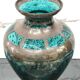 American Art Deco Vase in Glass and Silver Overlay, 1930s
