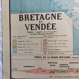 Hatier Kaeppelin school map poster n°10 Brittany Vendée