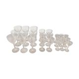 Chiseled crystal glass set