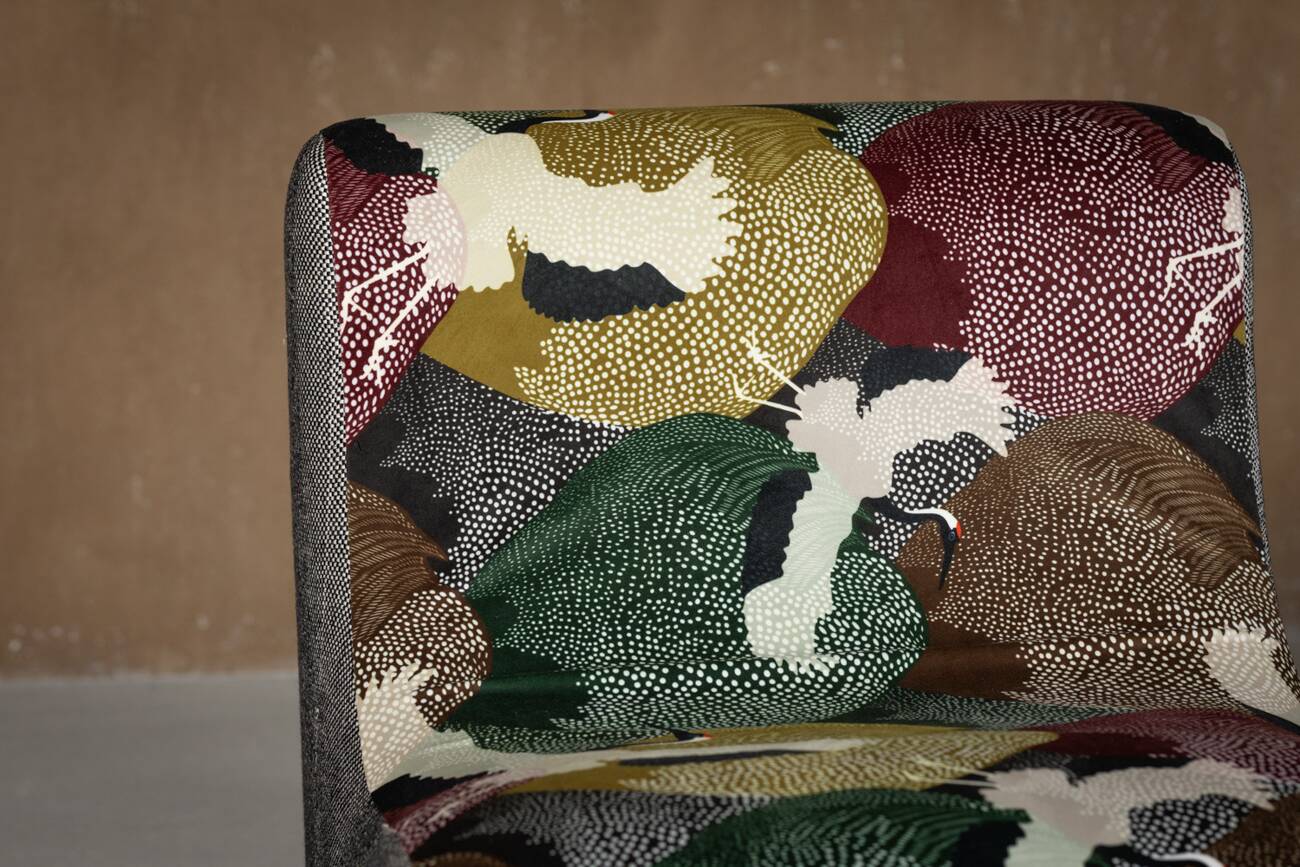 Italian modular sofa (1970) in Freedom Flight velvet – 3-piece