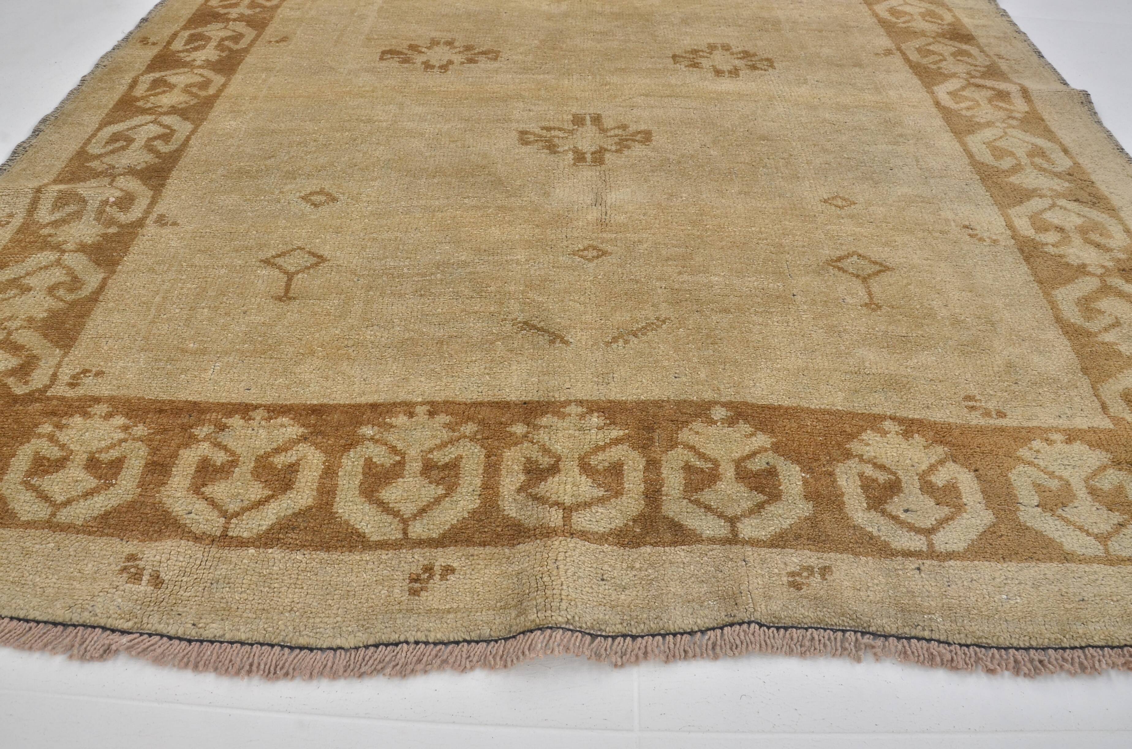 Tapis Oushak orange et marron sku A48