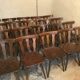 Lot of 20 brasserie-style bistro chairs 1960's