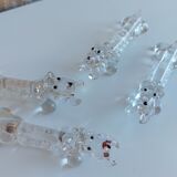 Porte-couteaux chiens en cristal