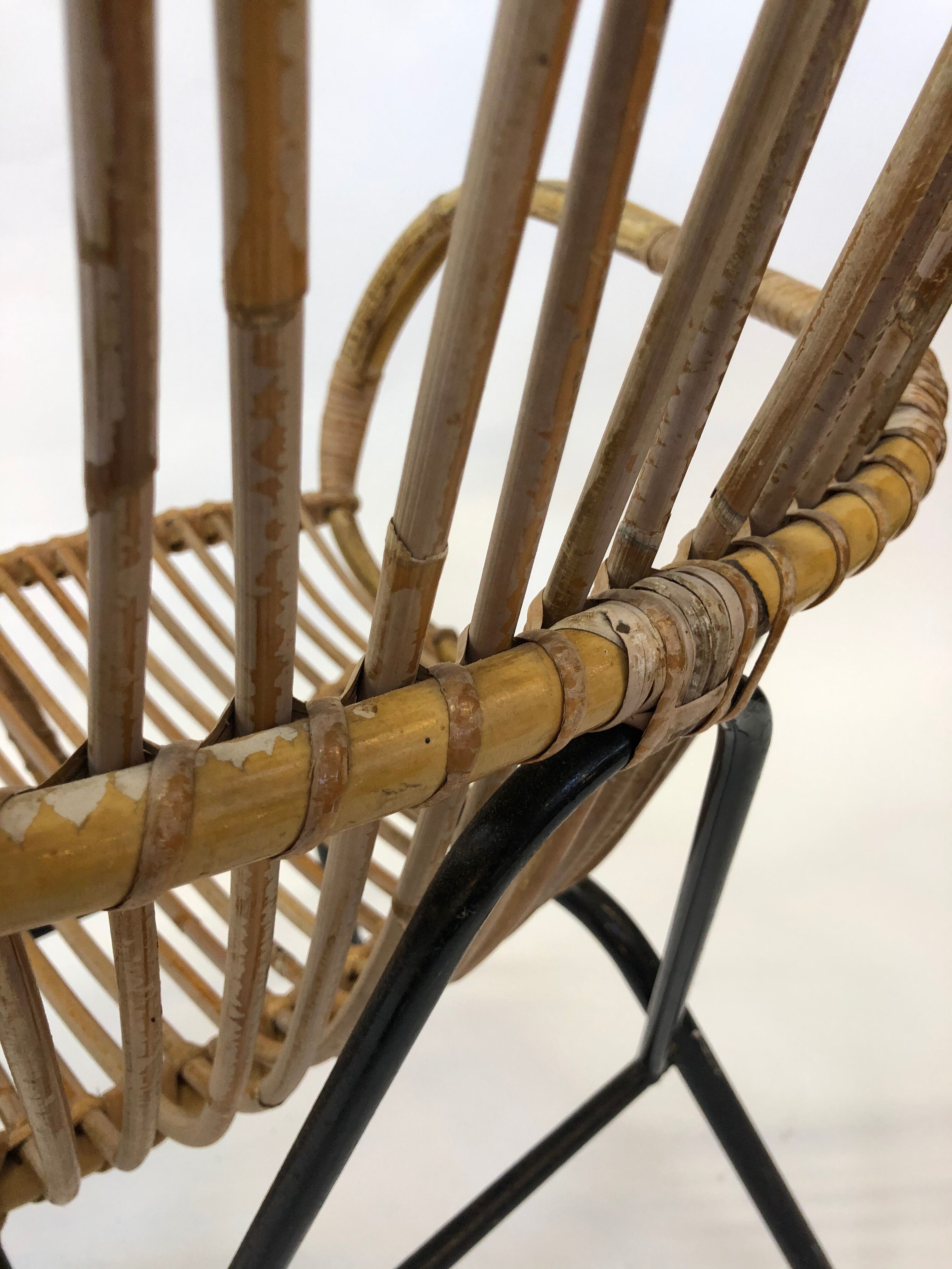 Rattan chair by Rohe Noordwolde, 1960