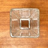 Large Finnish glass block vase from the mid-century by Tamara Aladin for Riihimäki, 1960s.